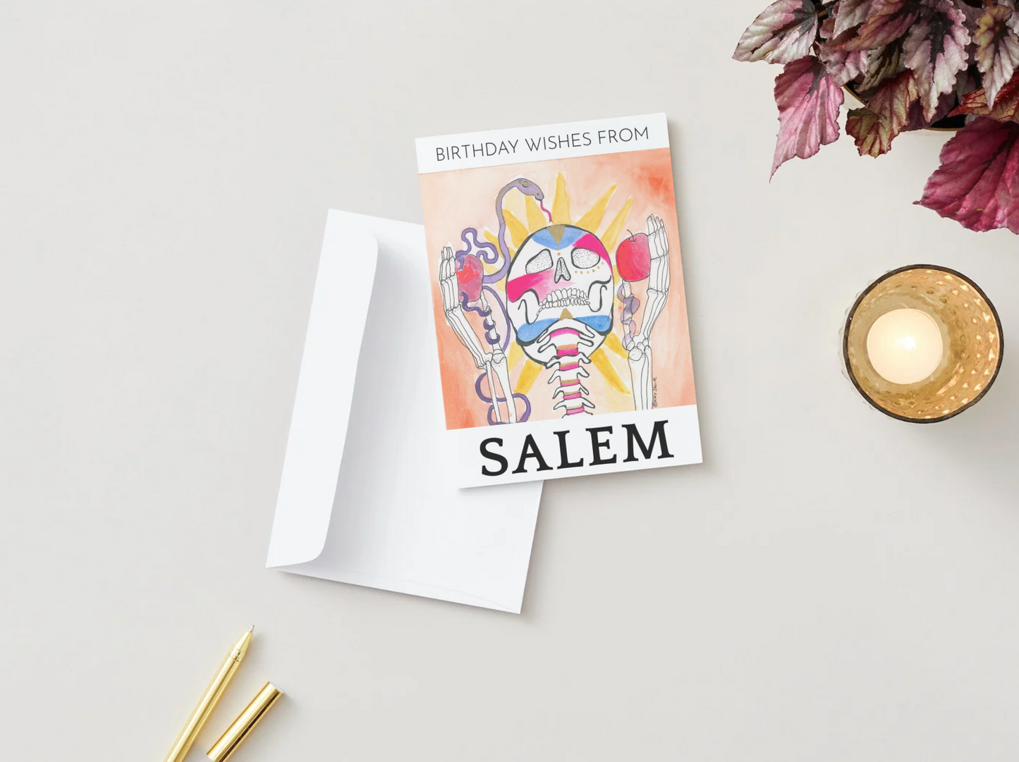 Birthday Wishes from Salem 2 Card